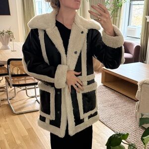 Abercrombie & Fitch Off-White Sherpa Jacket
